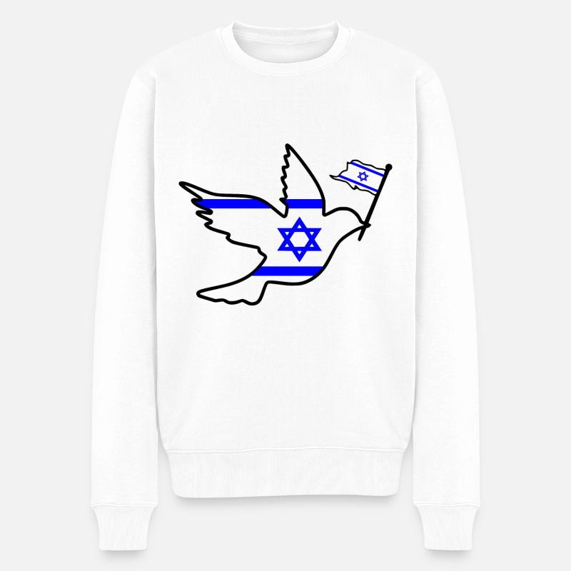 Israel peace - Pull Premium bio Homme - blanc