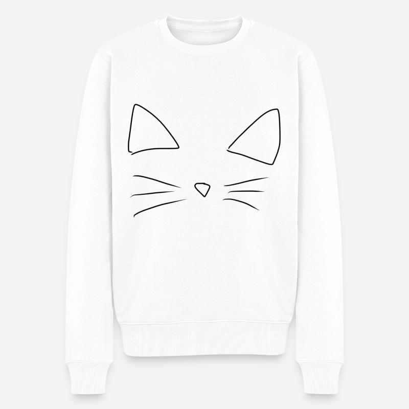 Animaux, Chat, Animal De Compagnie - Pull Premium bio Homme - blanc
