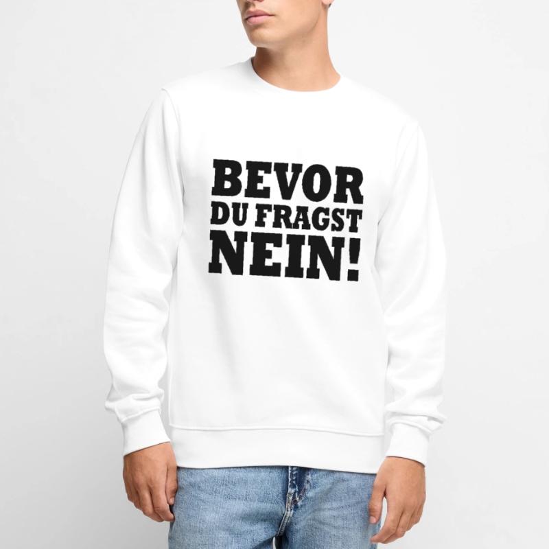 Bevor du fragst nein Männer Premium Bio Pullover