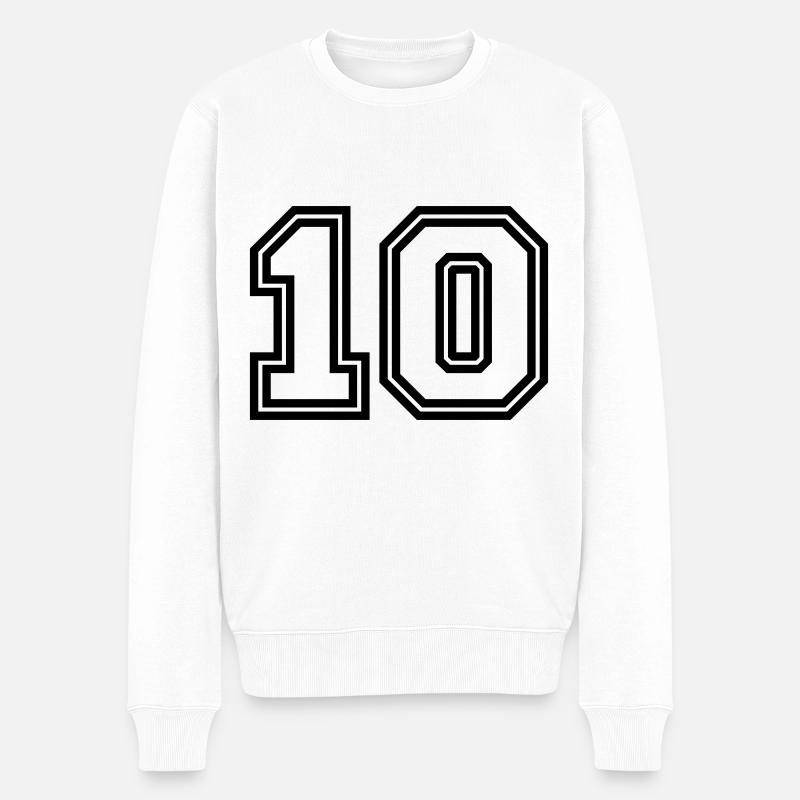 Symbole de 10 chiffres - Pull Premium bio Homme - blanc