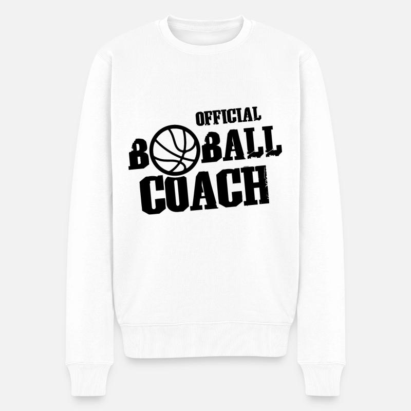Basket-ball coach - Pull Premium bio Homme - blanc