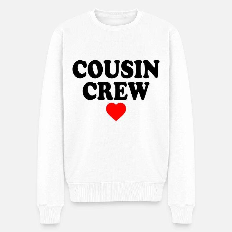 Cousin crew - Pull Premium bio Homme - blanc