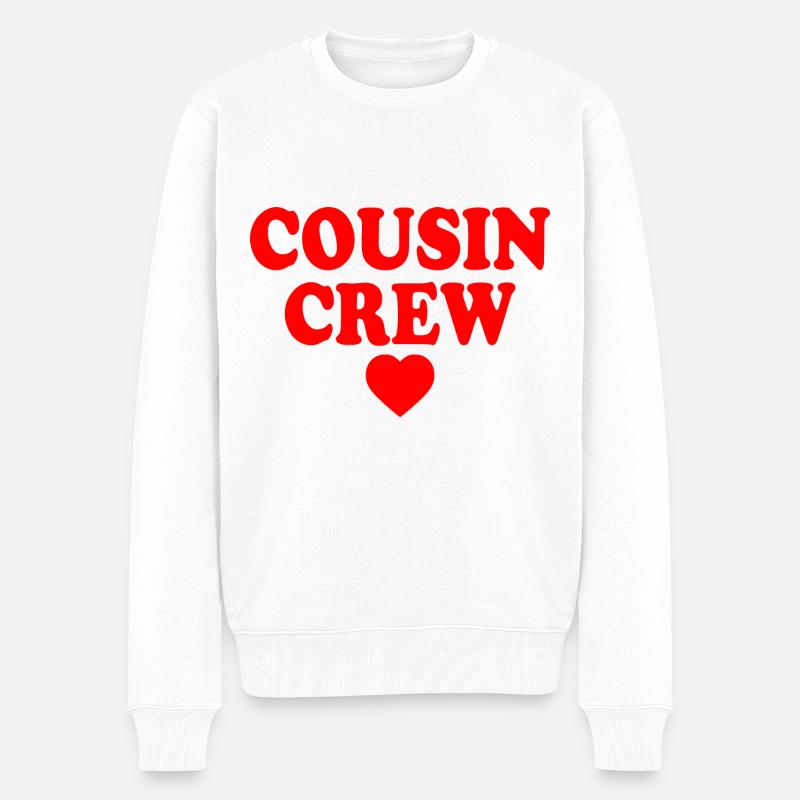 Cousin crew - Pull Premium bio Homme - blanc