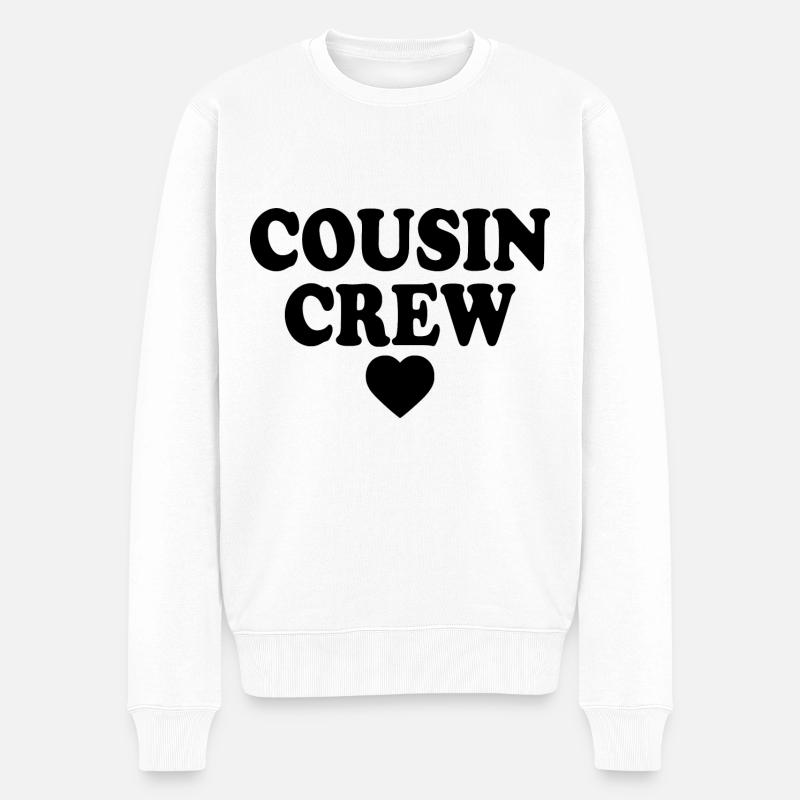 Cousin crew - Männer Premium Bio Pullover - Weiß