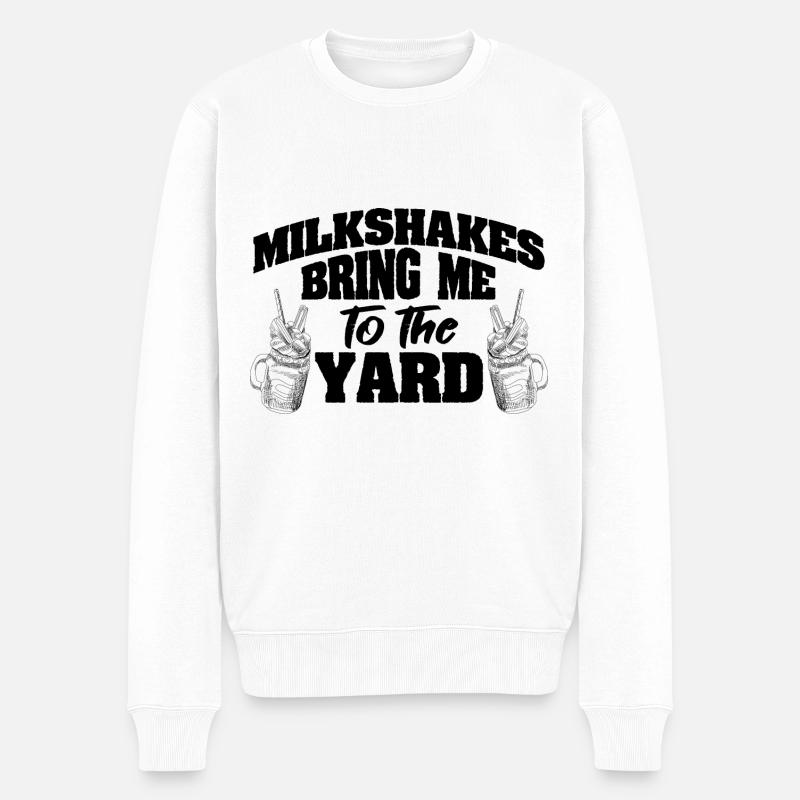 liebe milchshake - Männer Premium Bio Pullover - Weiß