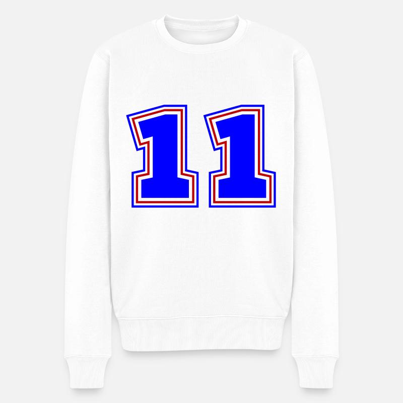 11 Numéro de numéro - Pull Premium bio Homme - blanc