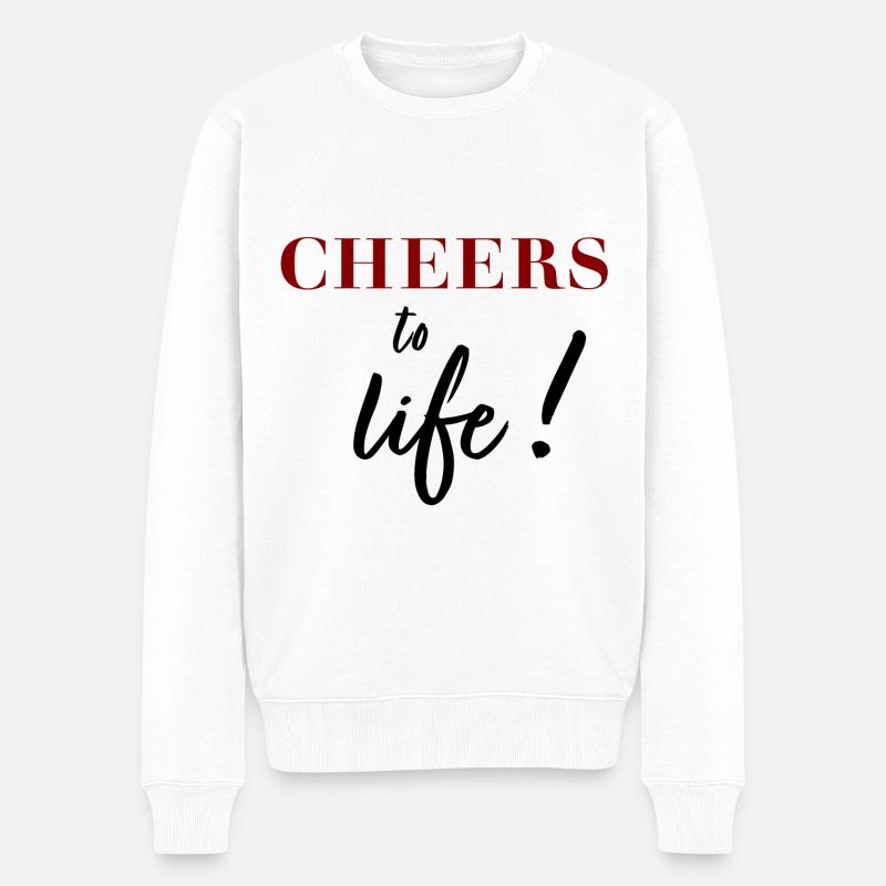 VIVE LA VIE - Pull Premium bio Homme - blanc
