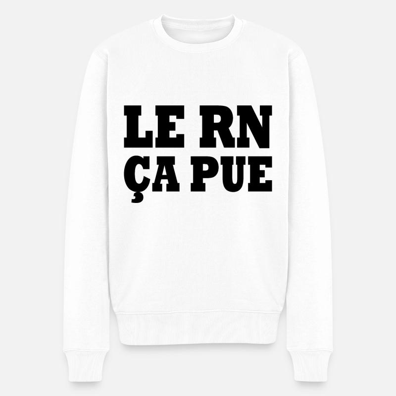 Der RN stinkt - Männer Premium Bio Pullover - Weiß