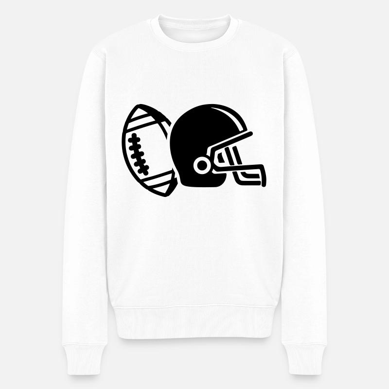 Casque de football - Pull Premium bio Homme - blanc