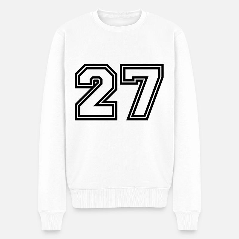 Symbole numérique 27 - Pull Premium bio Homme - blanc