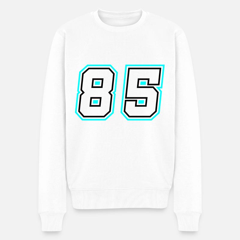 85 nombre symbole - Pull Premium bio Homme - blanc
