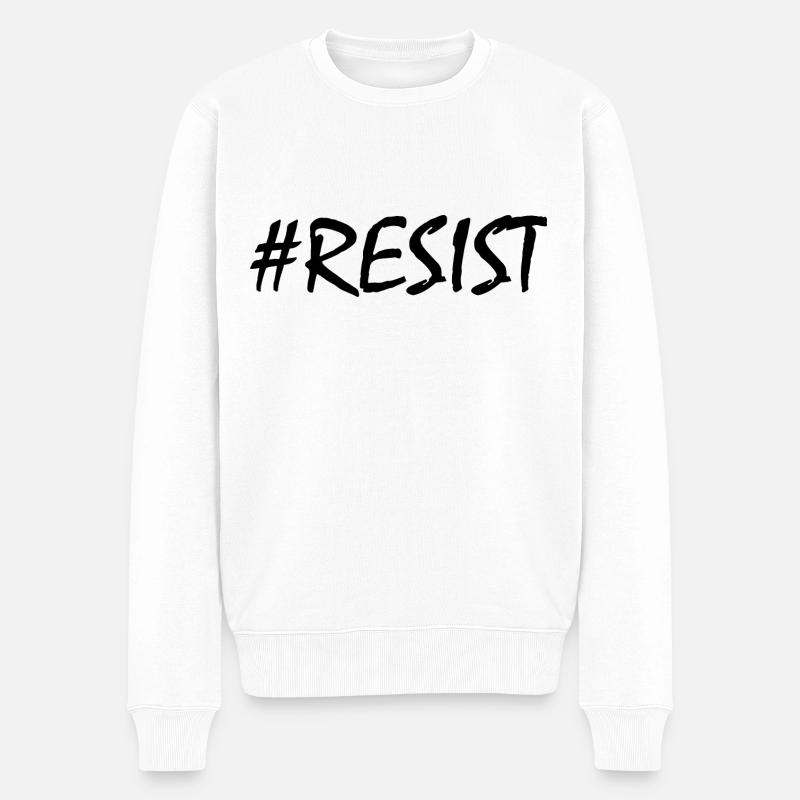 Resist - Pull Premium bio Homme - blanc
