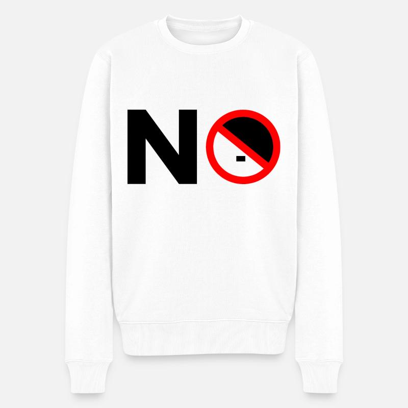Gegen rechts - no - Männer Premium Bio Pullover - Weiß