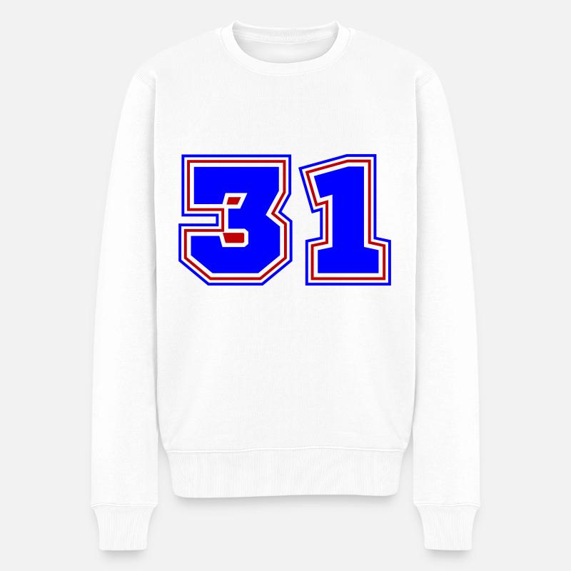 31 Numéro de numéro - Pull Premium bio Homme - blanc
