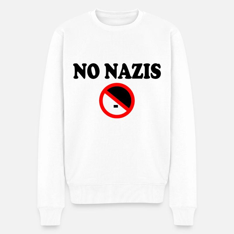 Pas de nazis - Pull Premium bio Homme - blanc