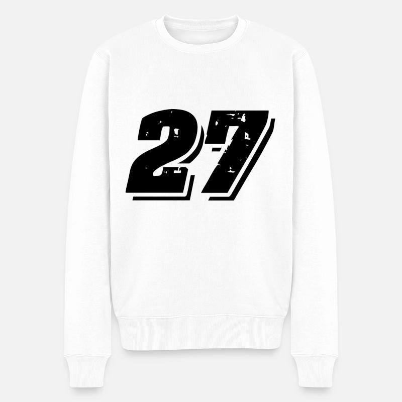 Symbole numérique 27 - Pull Premium bio Homme - blanc