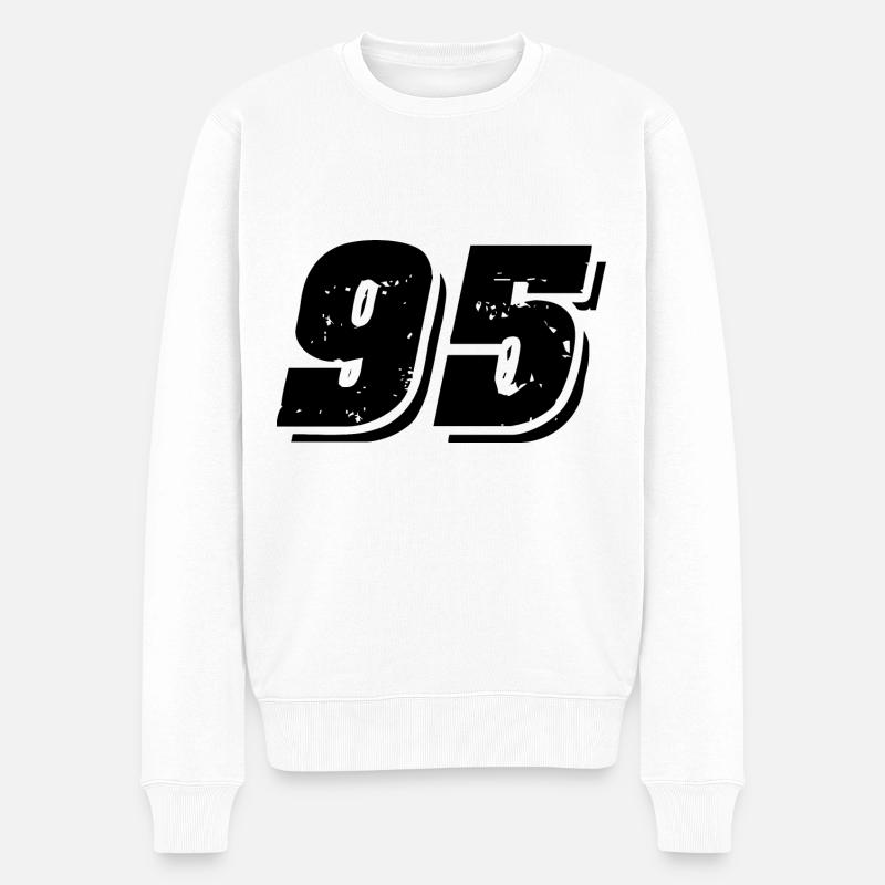 Symbole numérique 95 - Pull Premium bio Homme - blanc