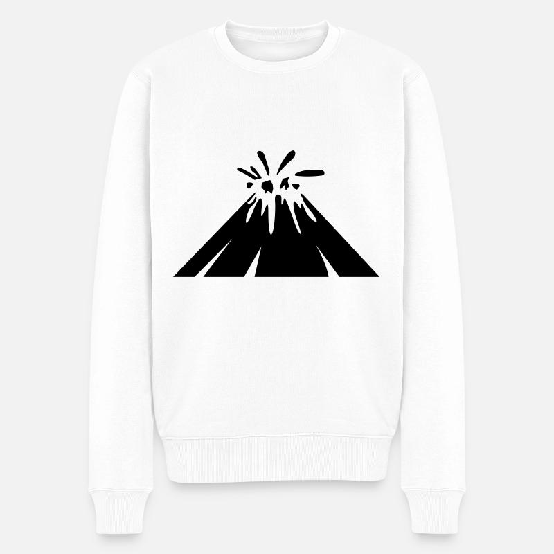 Icône de volcan - Pull Premium bio Homme - blanc