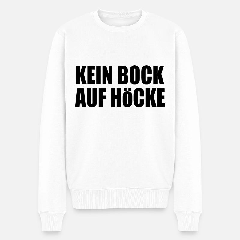 kein bock auf höcke - Männer Premium Bio Pullover - Weiß