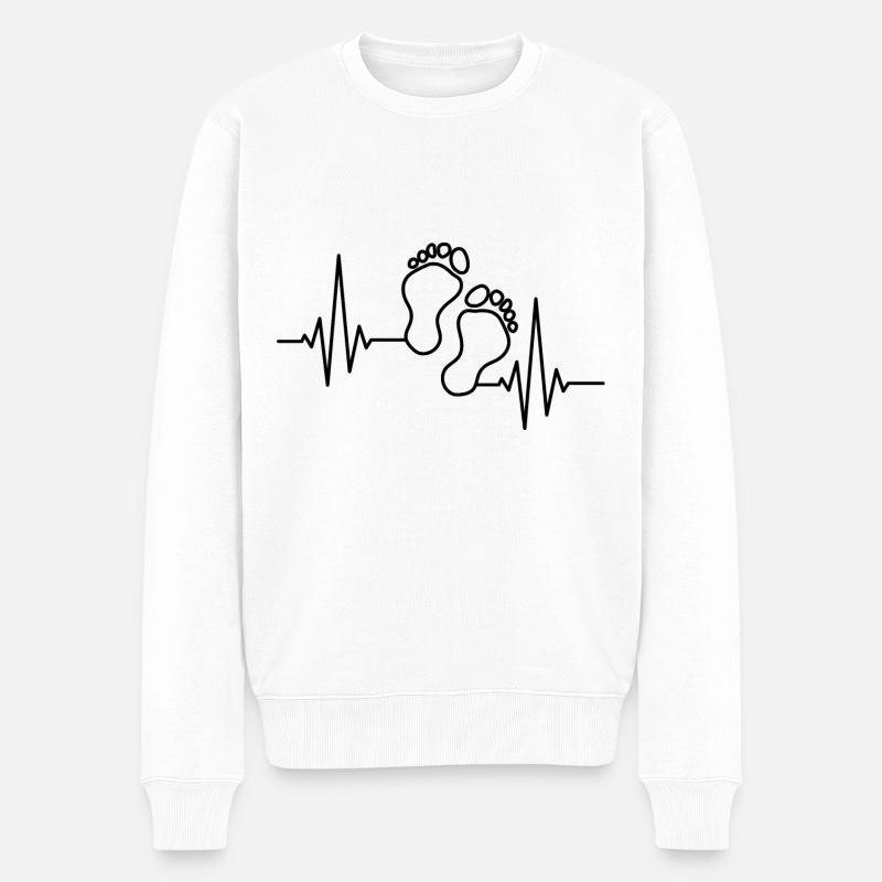 Fußpflege Pediküre Podologe Nagelstudio Geschenk - Männer Premium Bio Pullover - Weiß