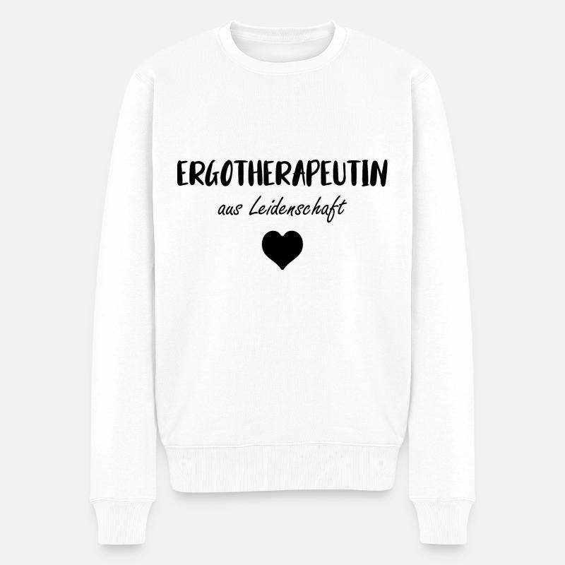 ERGOTHERAPEUTIN ERGOTHERAPIE - Männer Premium Bio Pullover - Weiß