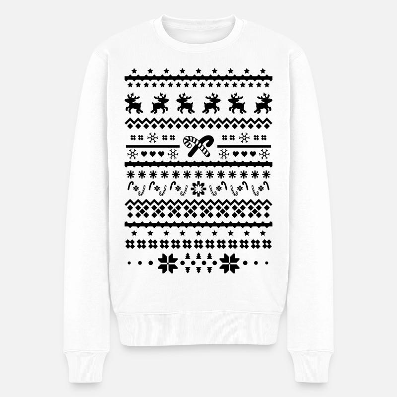 rennes de noël - Pull Premium bio Homme - blanc
