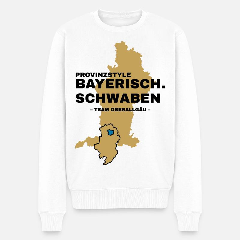Schwaben | OBERALLGÄU - Männer Premium Bio Pullover - Weiß
