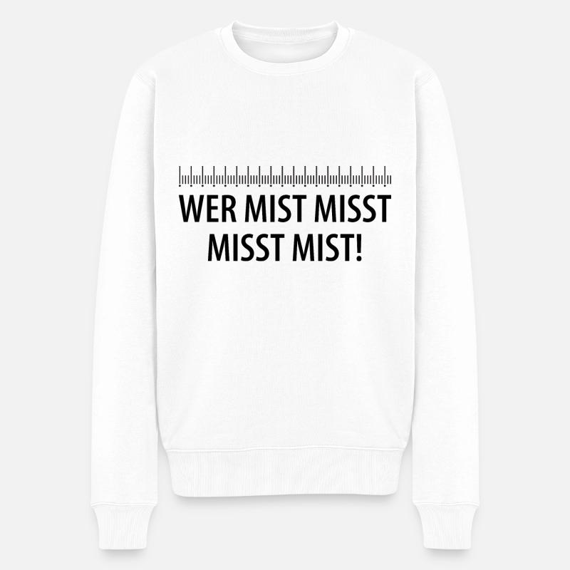 Schreiner Tischler Zimmere Handwerker Holz - Männer Premium Bio Pullover - Weiß