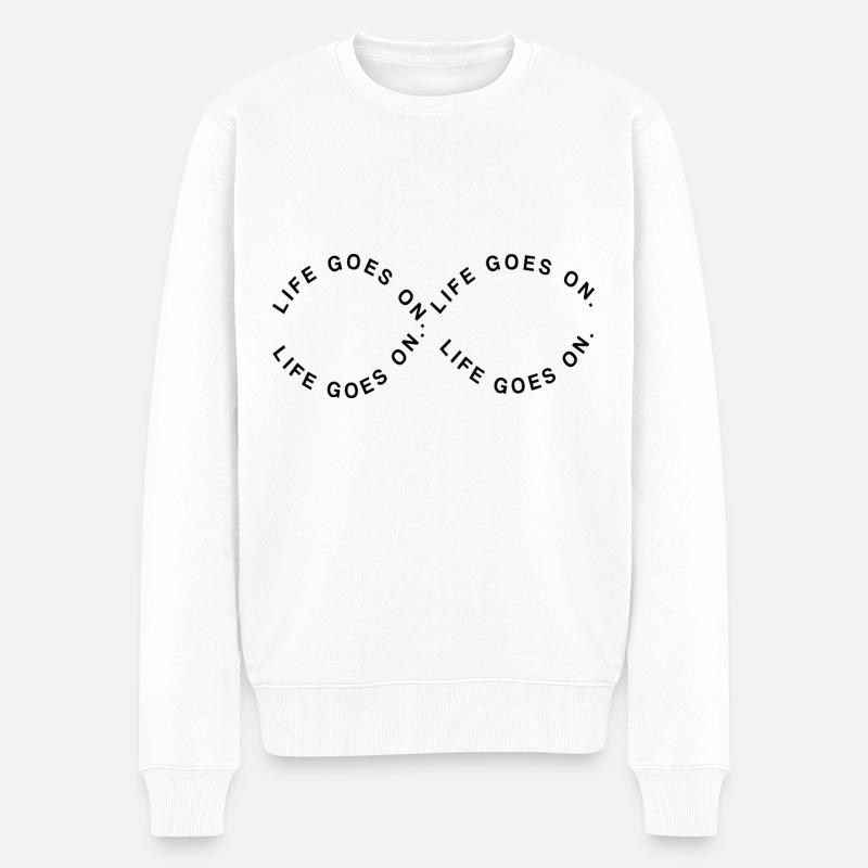 Unendlichkeit - Männer Premium Bio Pullover - Weiß