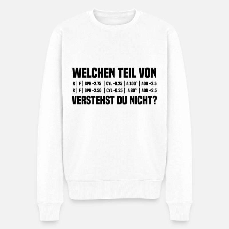 Augenoptiker Optiker Augenarzt - Männer Premium Bio Pullover - Weiß