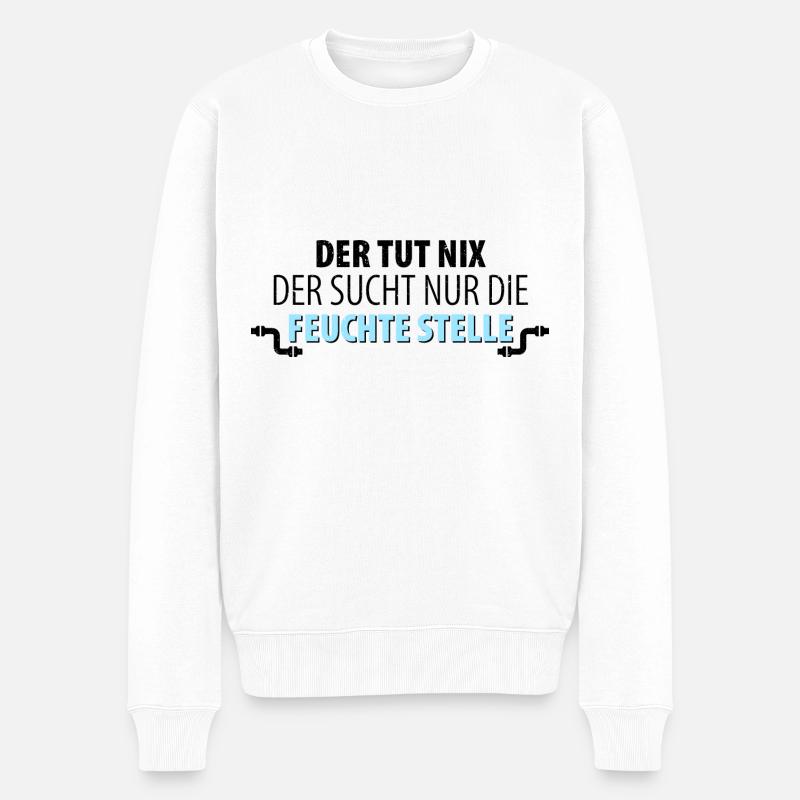 Klempner Heizungsbauer Installateur - Männer Premium Bio Pullover - Weiß