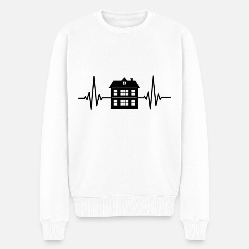 Agent immobilier Immobilier - Pull Premium bio Homme - blanc