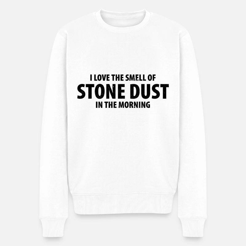 Steinmetz Steinbildhauer Spruch - Männer Premium Bio Pullover - Weiß