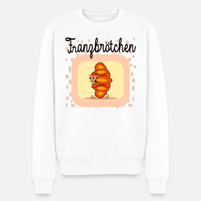 HAMBURG FRANZBRÖTCHEN KOSTÜM - Männer Premium Bio Pullover - Weiß