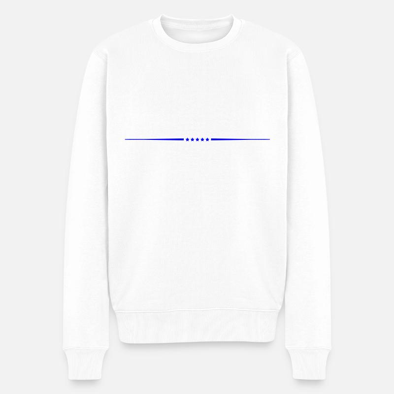ligne d’étoile - Pull Premium bio Homme - blanc