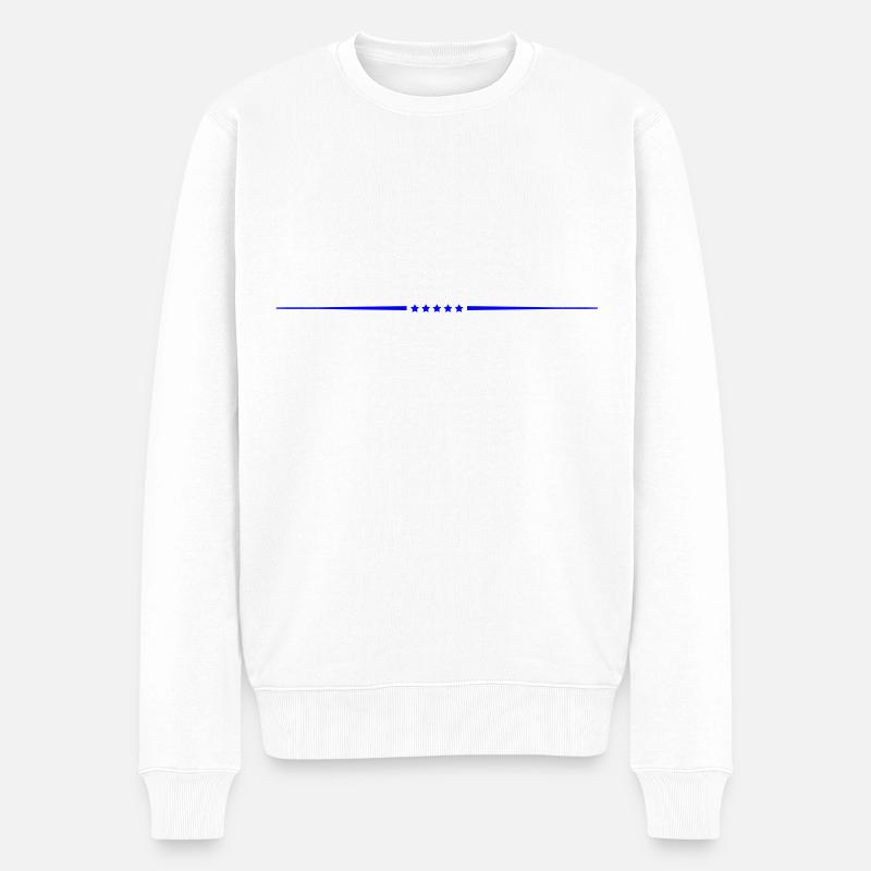 stern linie - Männer Premium Bio Pullover - Weiß