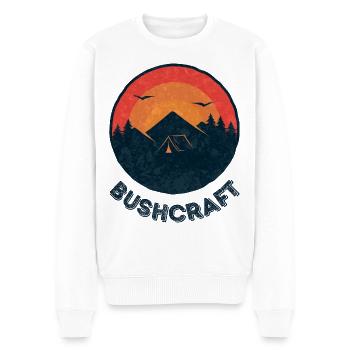 Bushcraft survival - Men's Premium Organic Jumper - white - Front - Thijin (182cm)