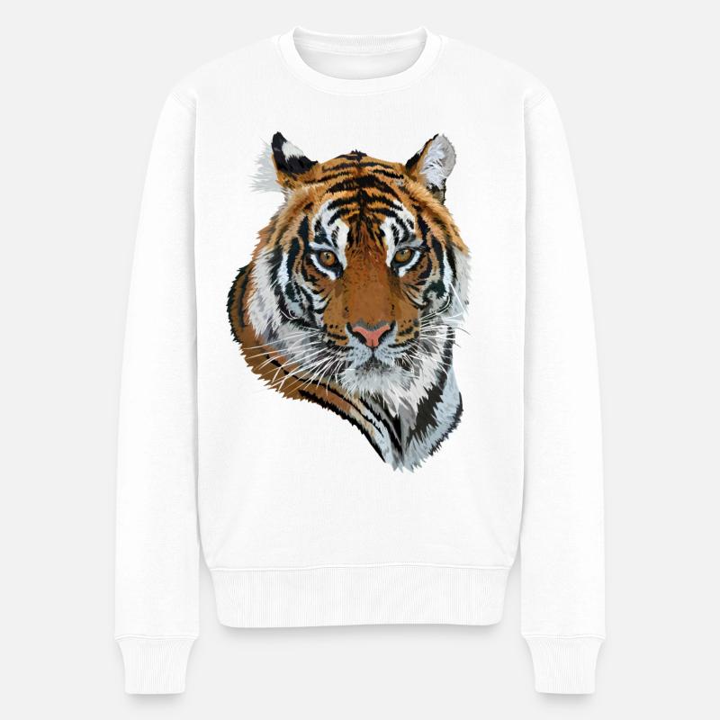 tigre du Bengale - Pull Premium bio Homme - blanc