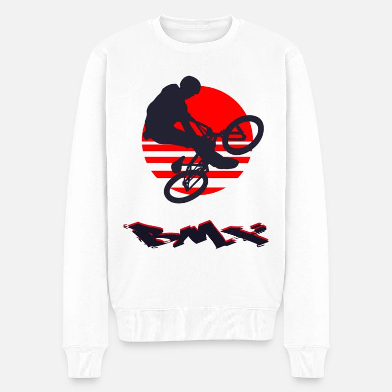 Le BMX - Pull Premium bio Homme - blanc