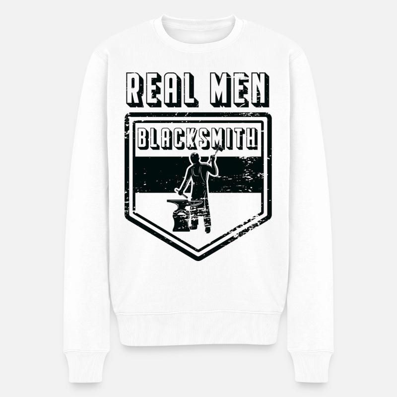 Forgeron - Pull Premium bio Homme - blanc