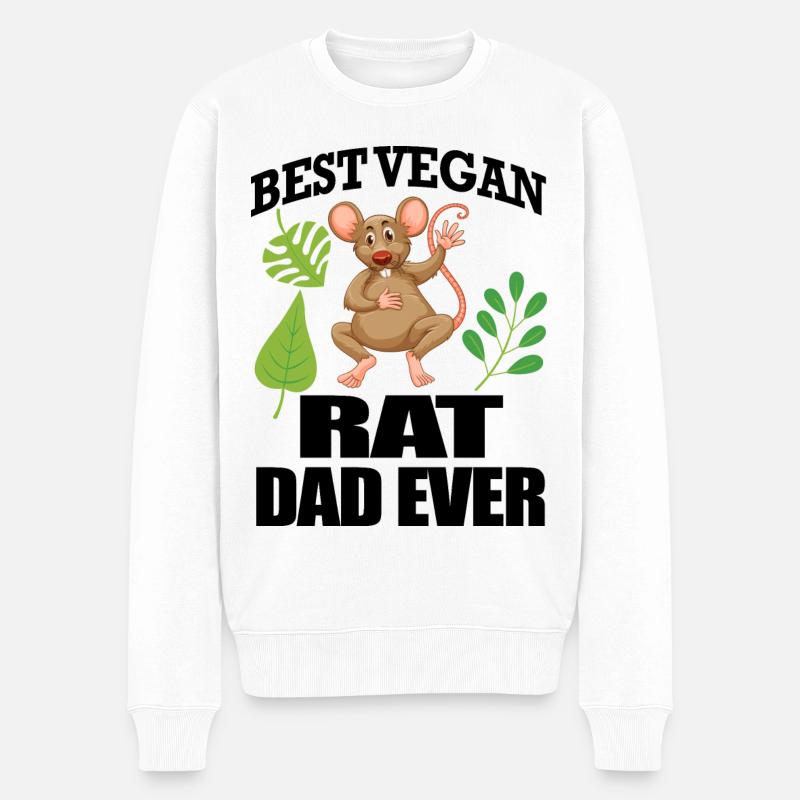 Rat Pet Vegan - Pull Premium bio Homme - blanc