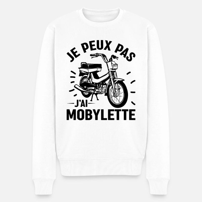 J'peux Pas J'ai Mobylette - Pull Premium bio Homme - blanc