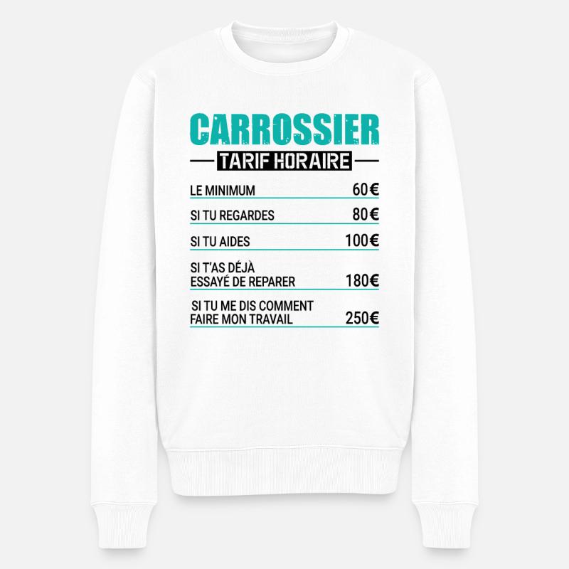 Tarif Horaire D'un Carrossier - Pull Premium bio Homme - blanc