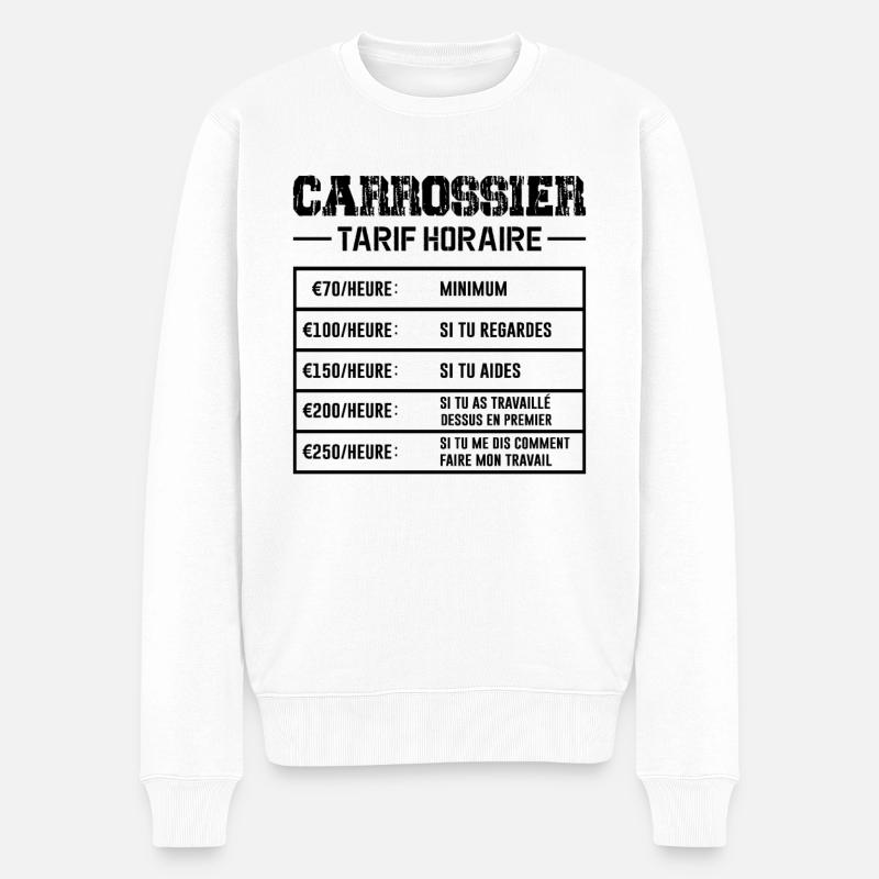 Le Tarif Horaire D'un Carrossier - Pull Premium bio Homme - blanc