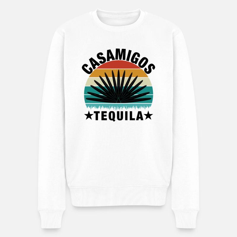 Tequila Casamigos - Männer Premium Bio Pullover - Weiß