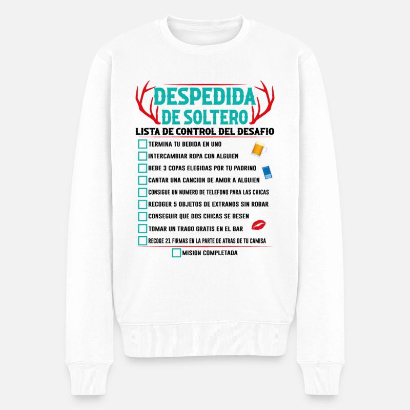 L'adieu Du Célibataire - Pull Premium bio Homme - blanc