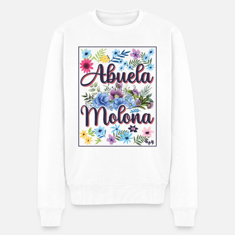 Mamie Cool - Pull Premium bio Homme - blanc