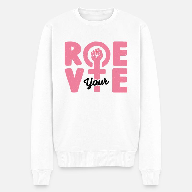 Roe deine Stimme - Männer Premium Bio Pullover - Weiß