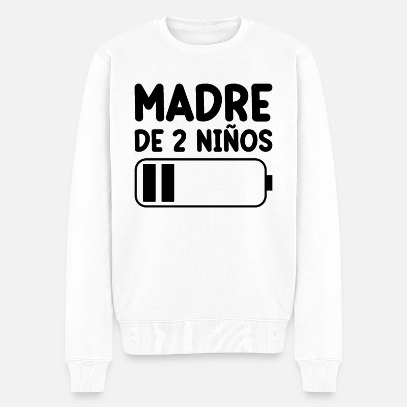 Maman De Deux Enfants - Pull Premium bio Homme - blanc