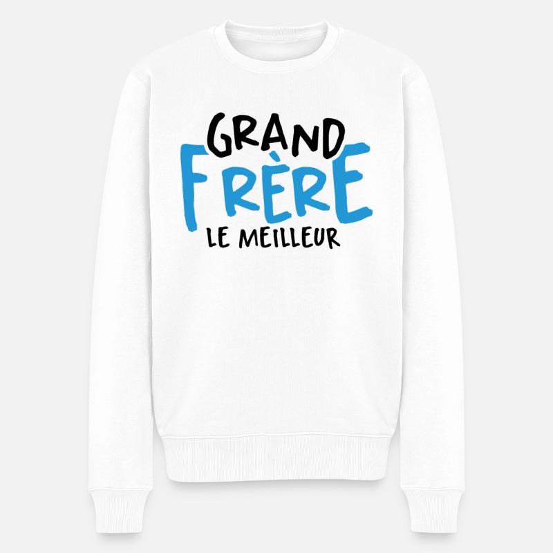 Grand Frère Le Meilleur - Pull Premium bio Homme - blanc